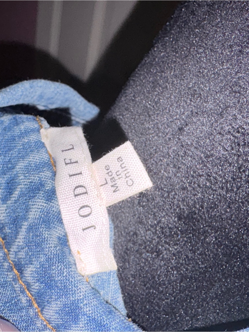 JODIFL Light Blue Denim Top with Contrast Stitching - Picture 4 of 4